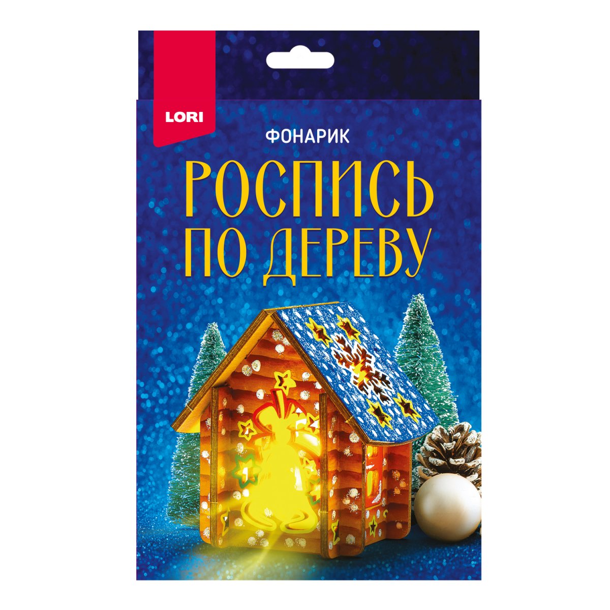 Фнн-056 Роспись по дереву.Фонарик Рождественский колокольчик